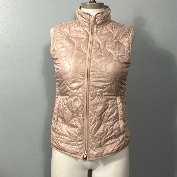 J. Crew Womens Layering Vest Primaloft Rose Gold size XS- like new - Picture 3 of 15